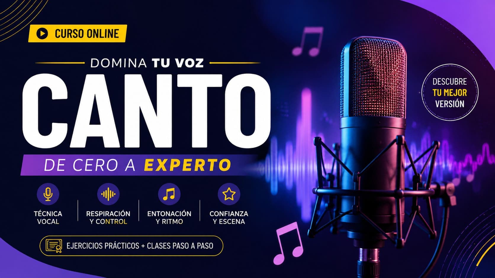 Curso Online Canto de Cero a Experto