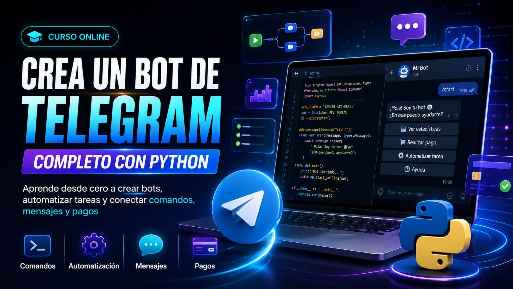 Curso Online Crea un Bot de Telegram Completo con Python