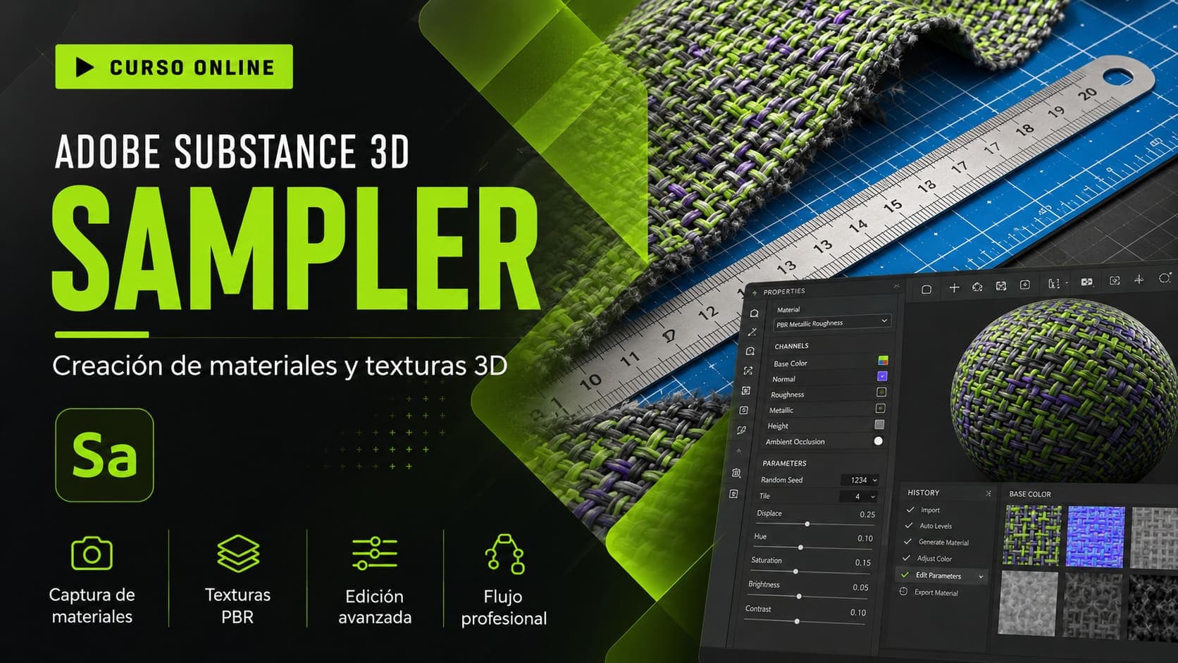 Curso Online de Adobe Substance 3D Sampler