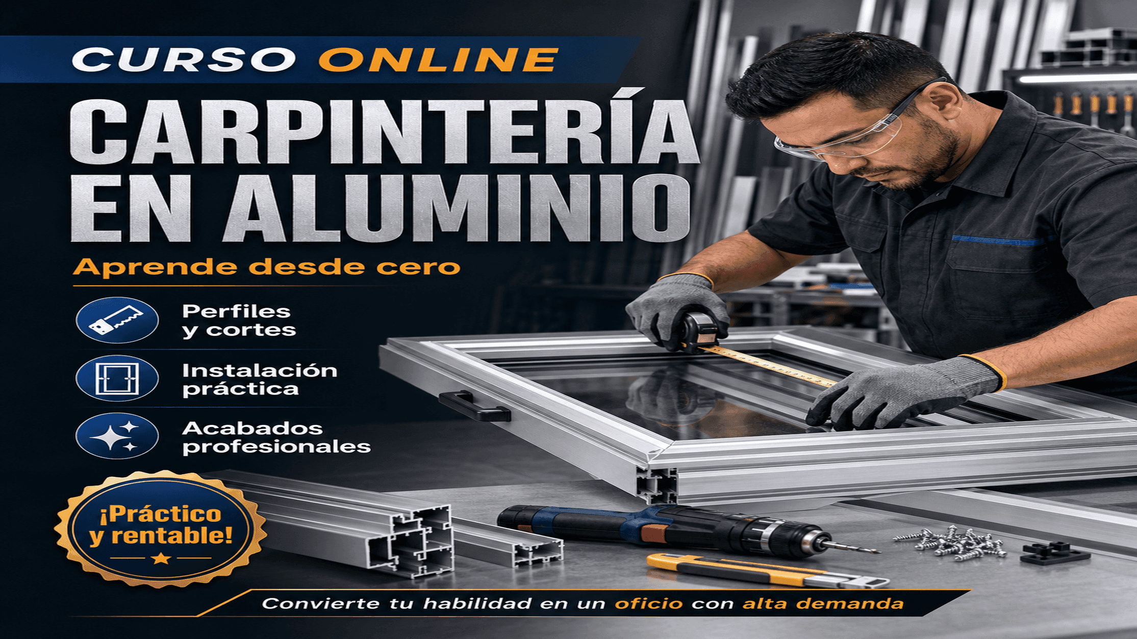 Curso Online de Carpintería en Aluminio