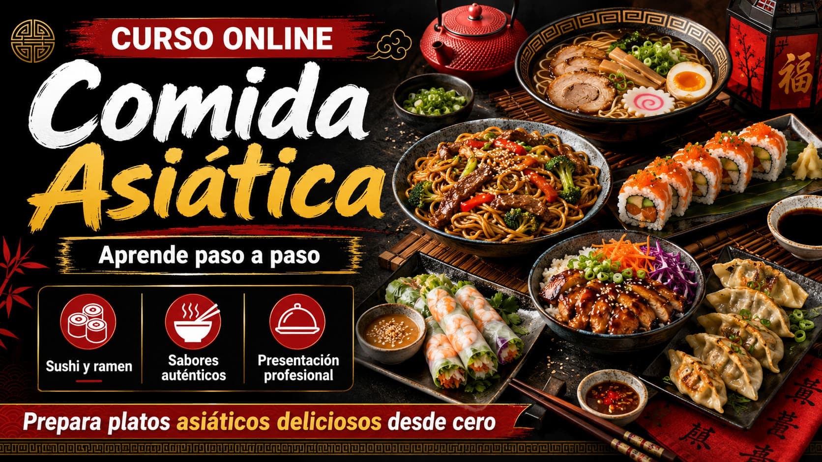 Curso Online de Comida Asiática