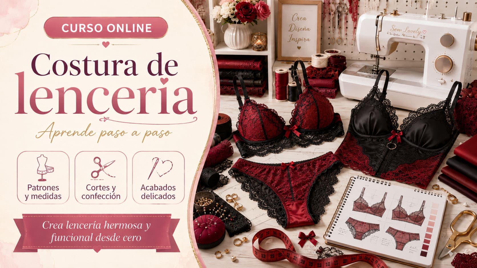 Curso Online de Costura de Lencería