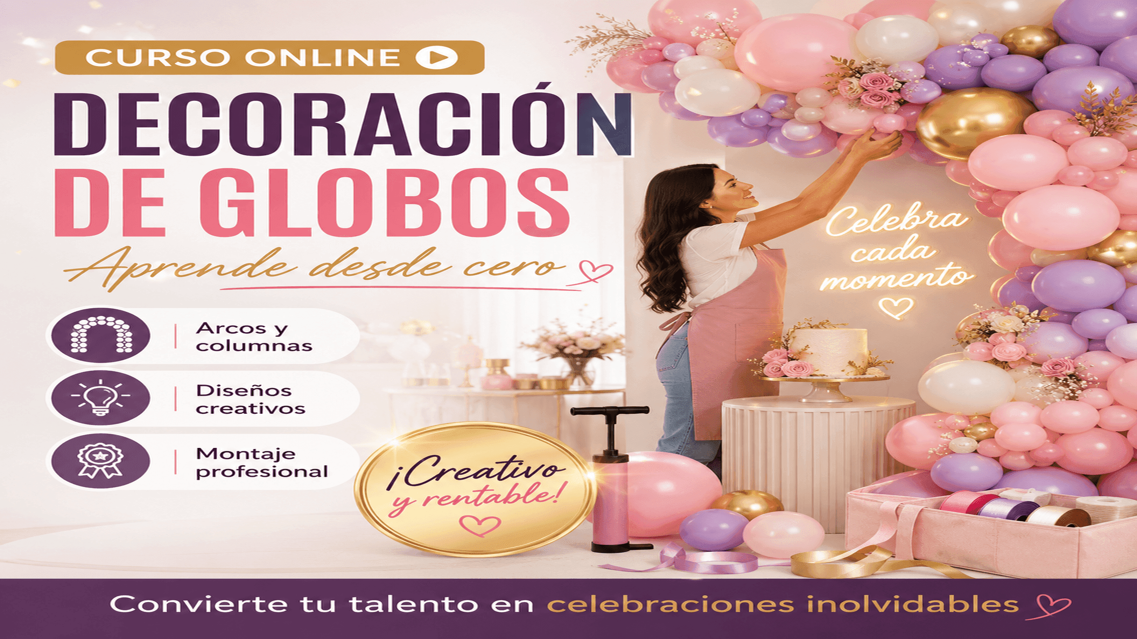 Curso Online de Decoración de Globos