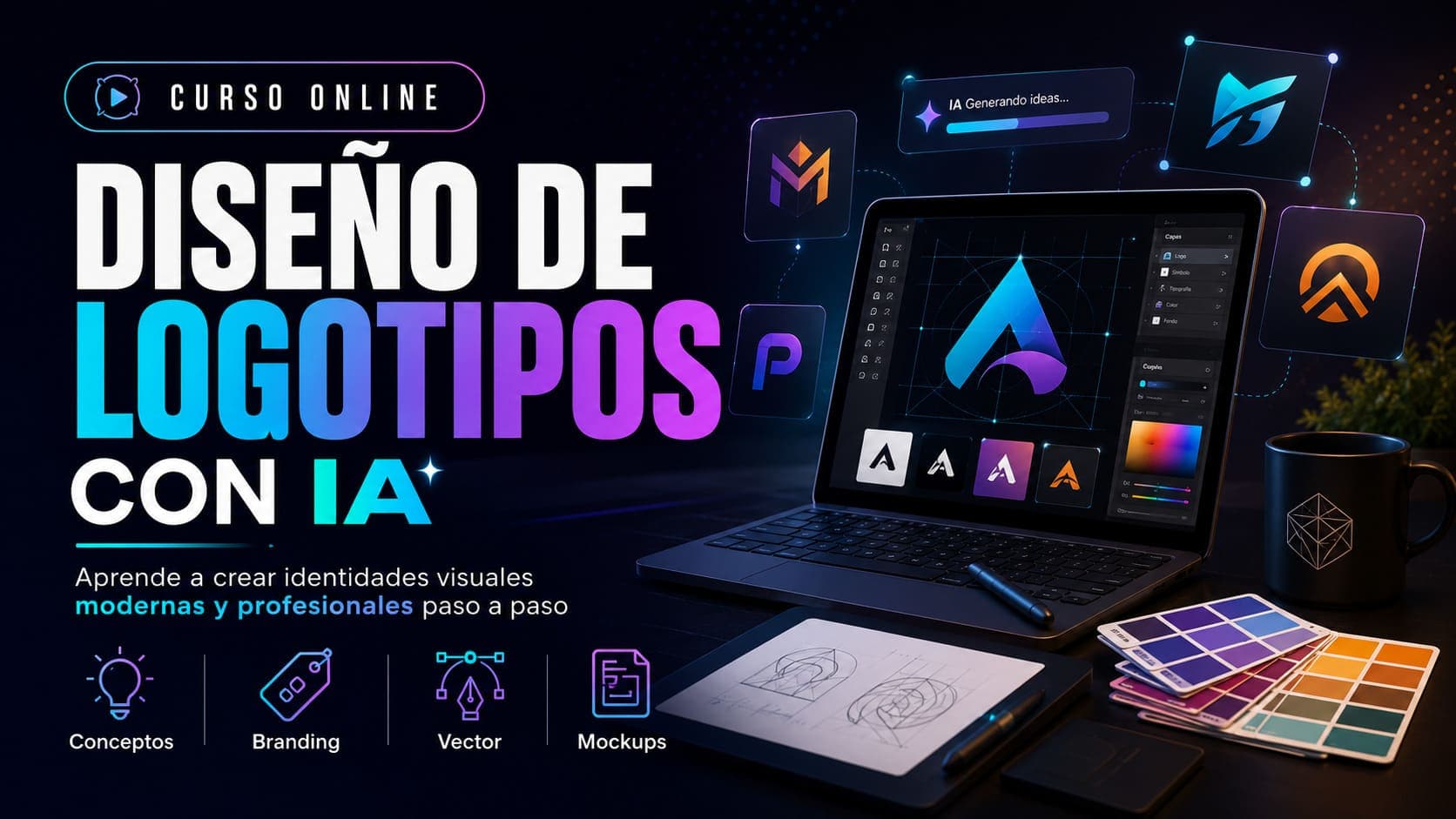 Curso Online de Diseño de Logotipos con IA