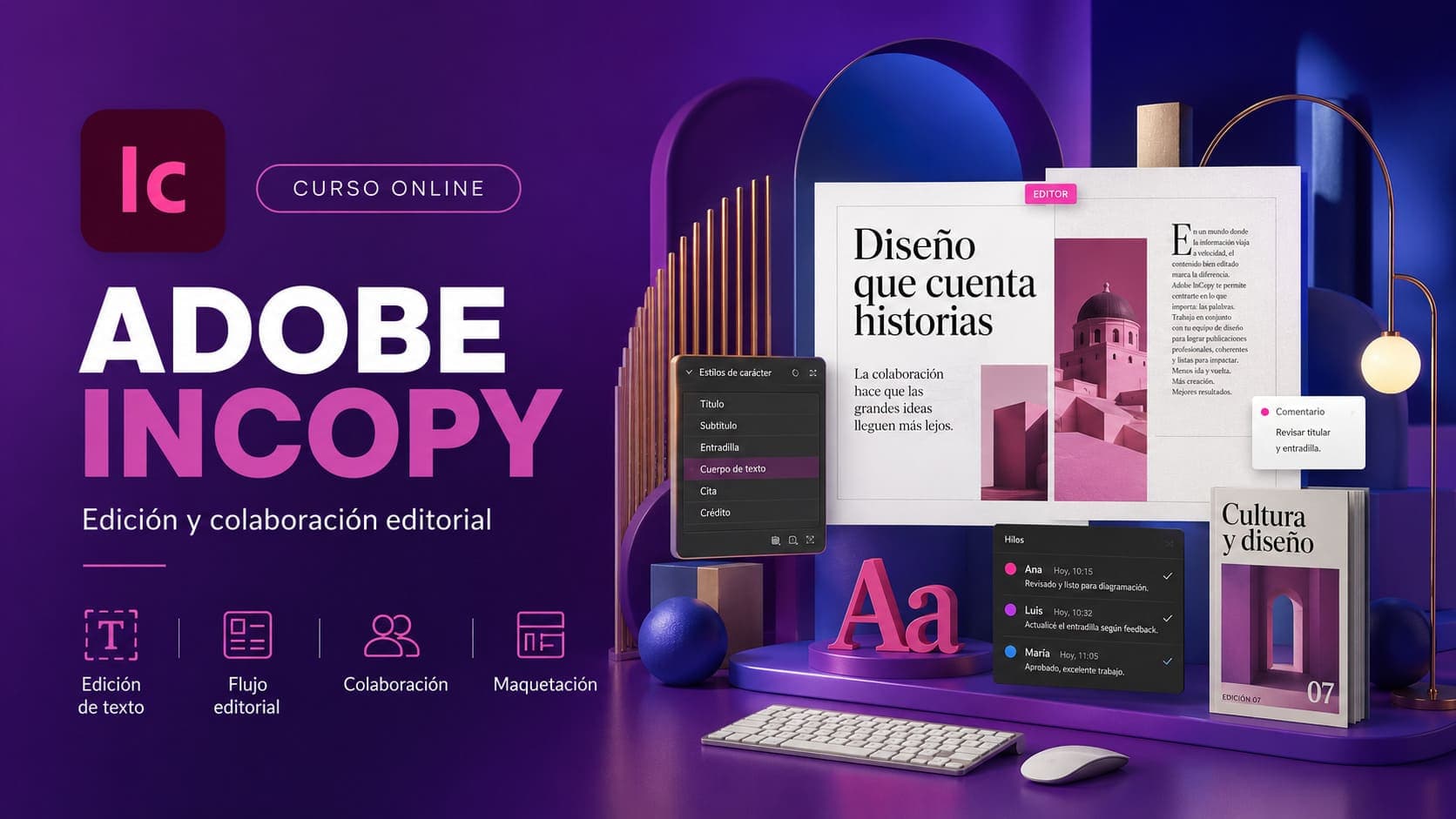Curso Online de Diseño Editorial con InCopy