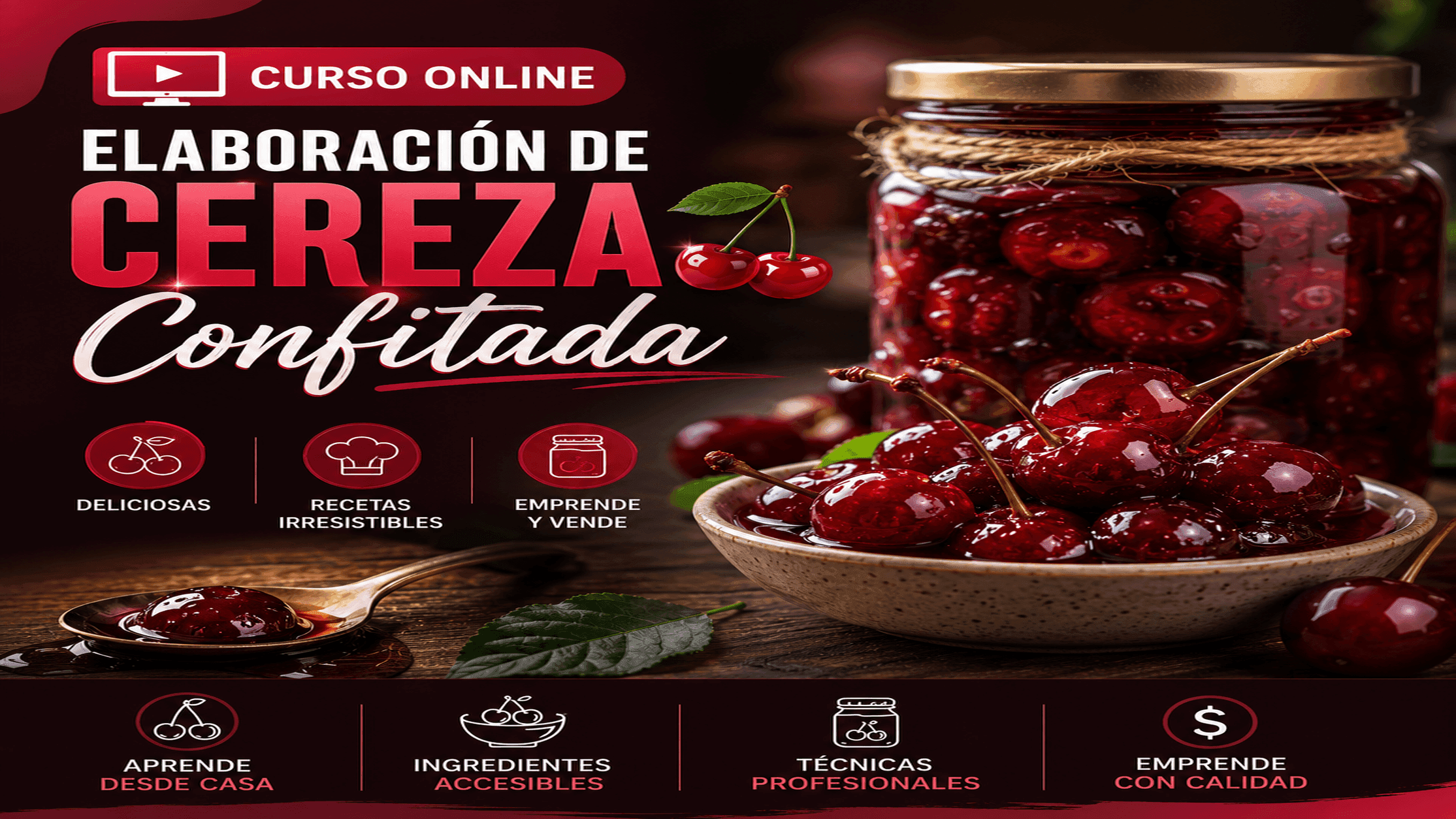 Curso Online de Elaboración de Cereza Confitada