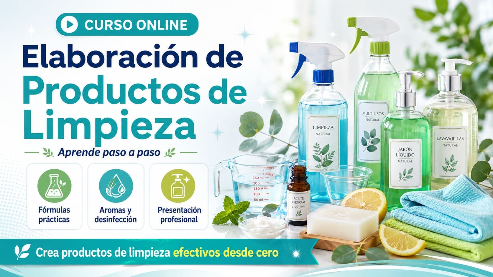 Curso Online de Elaboración de Productos de Limpieza