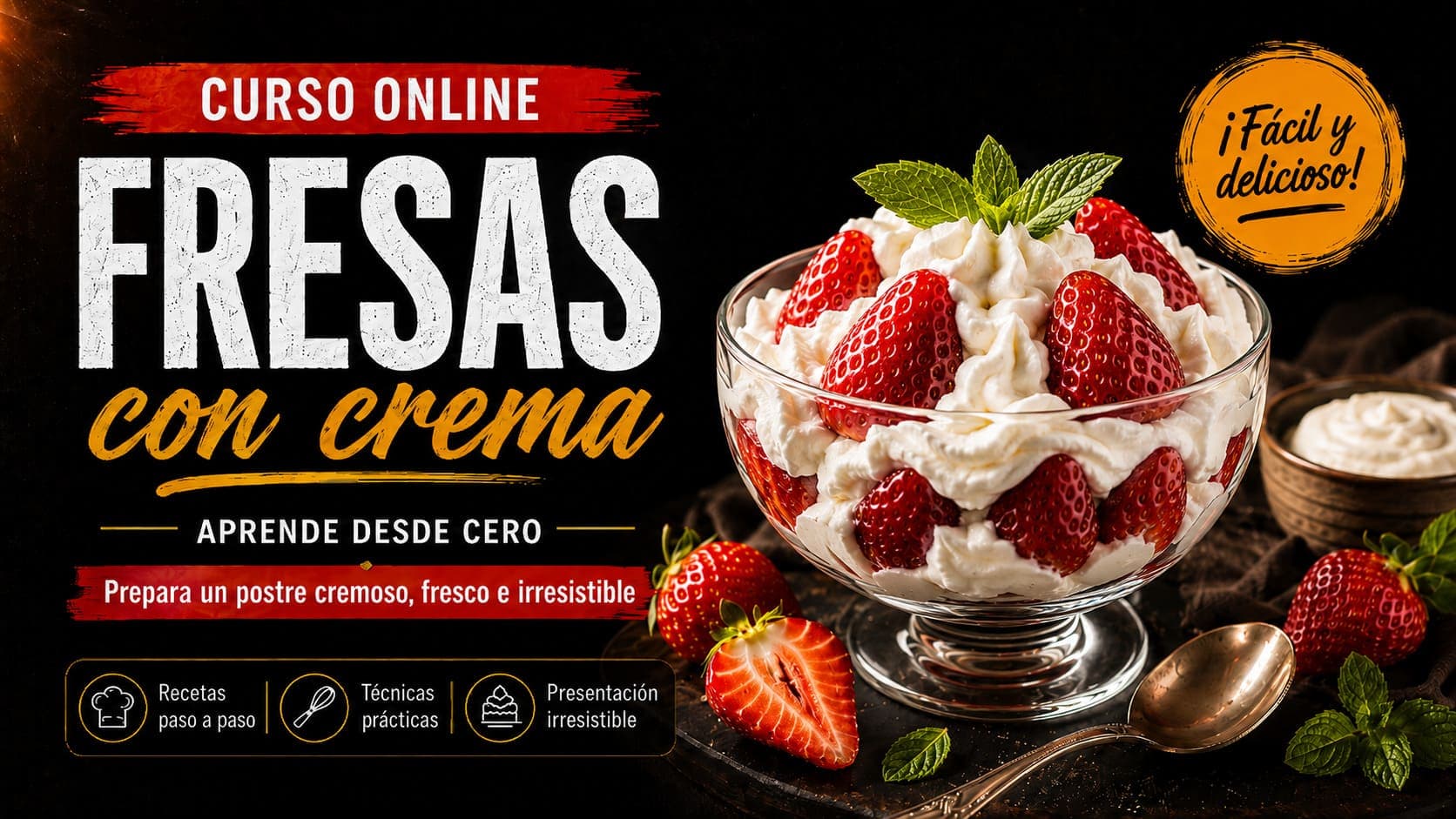 Curso Online de Fresas con Crema