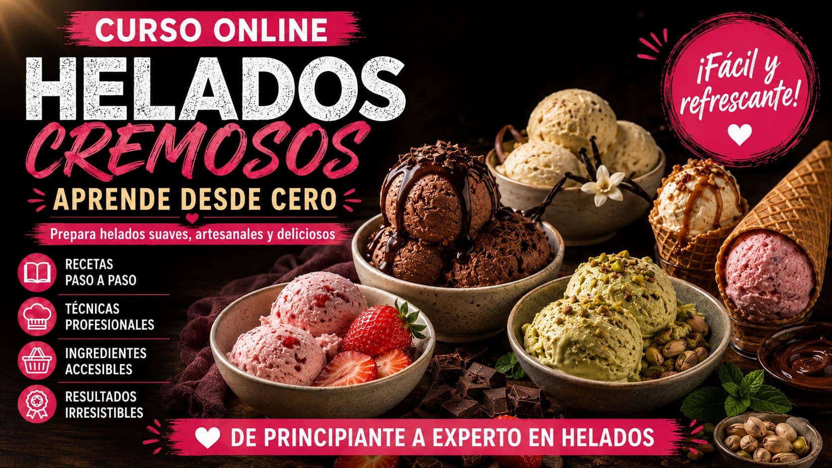 Curso Online de Helados Cremosos
