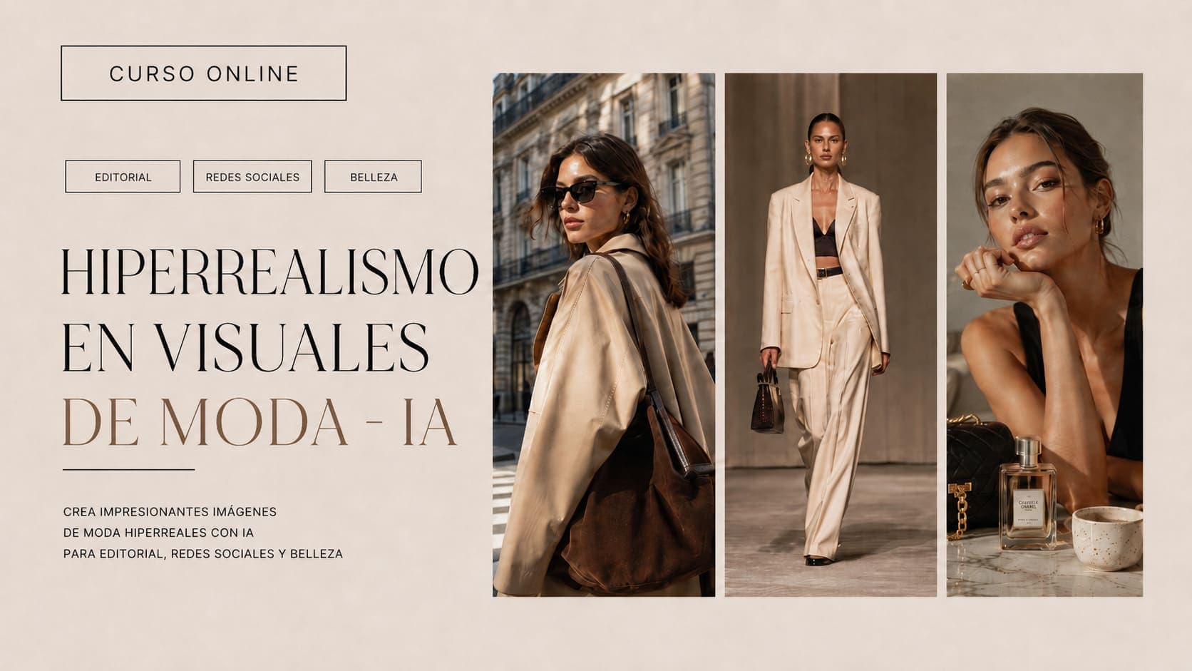 Curso Online de Hiperrealismo en Visuales de Moda – IA