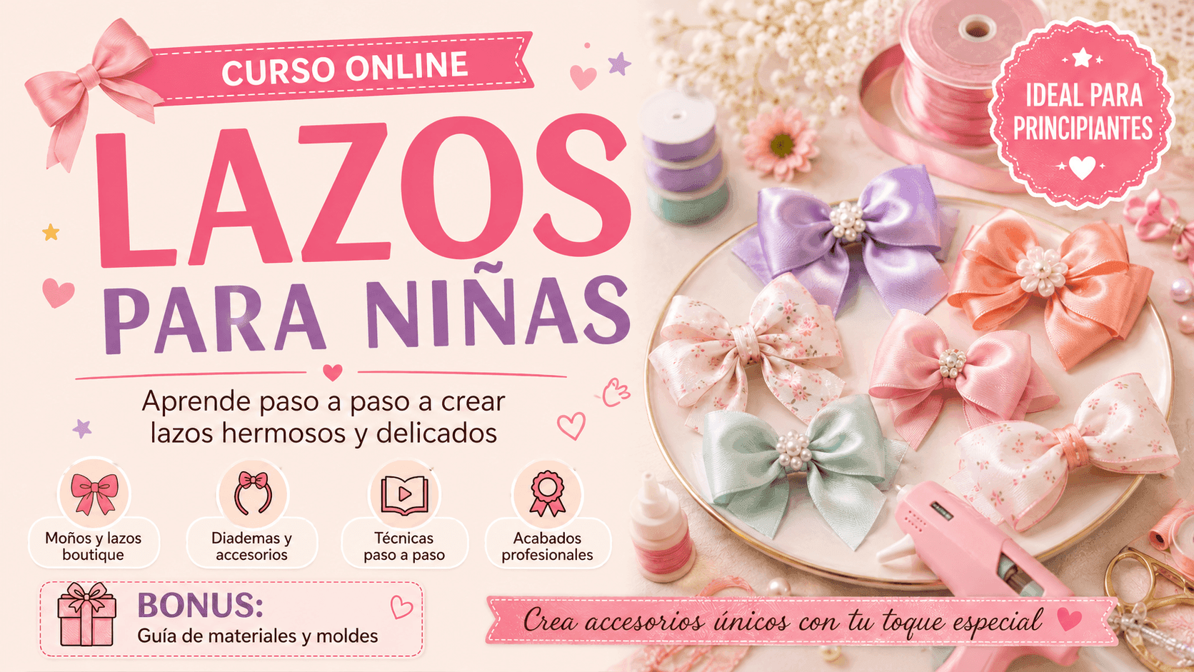 Curso Online de Lazos para Niñas