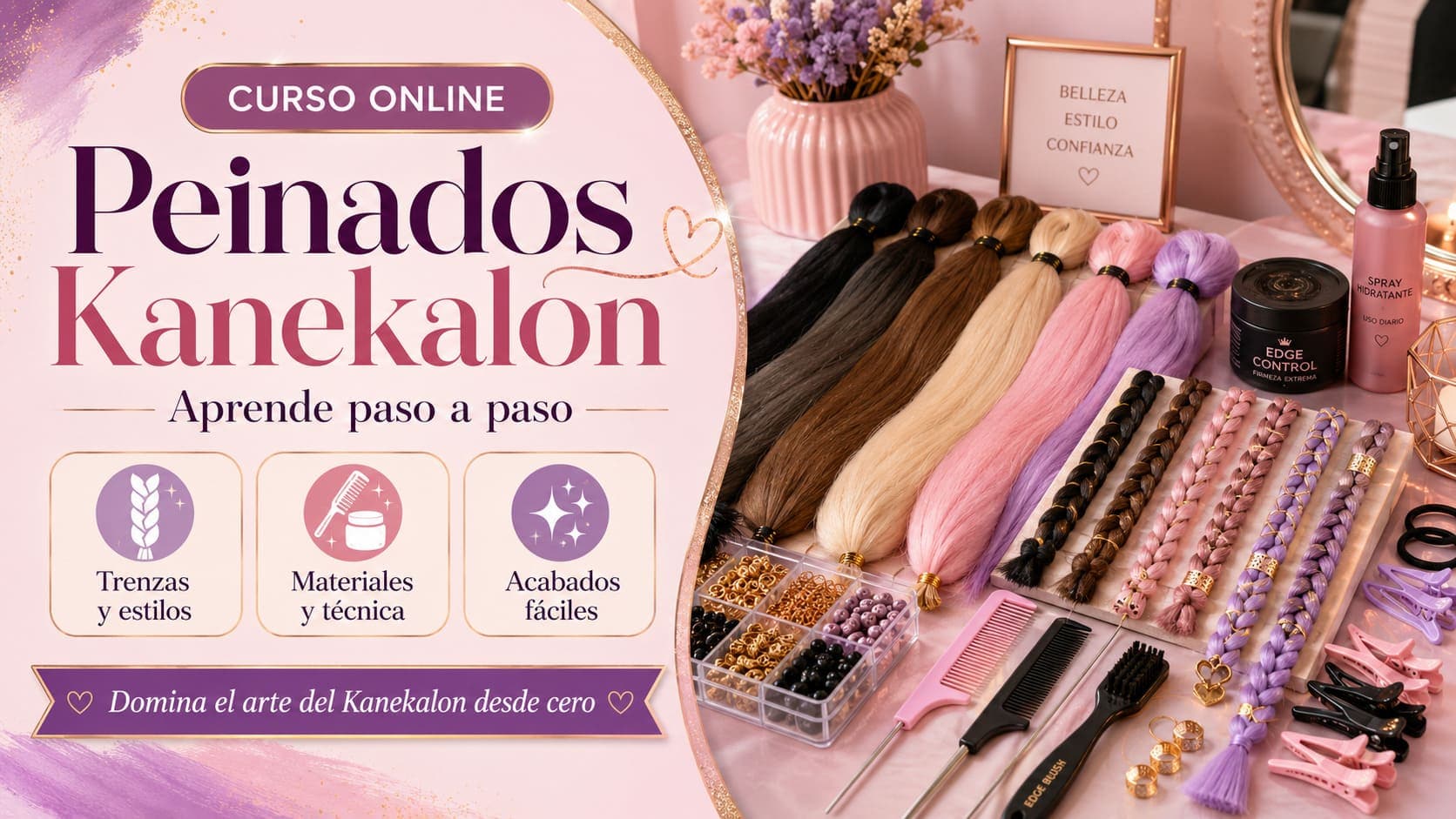 Curso Online de Peinados Kanekalon