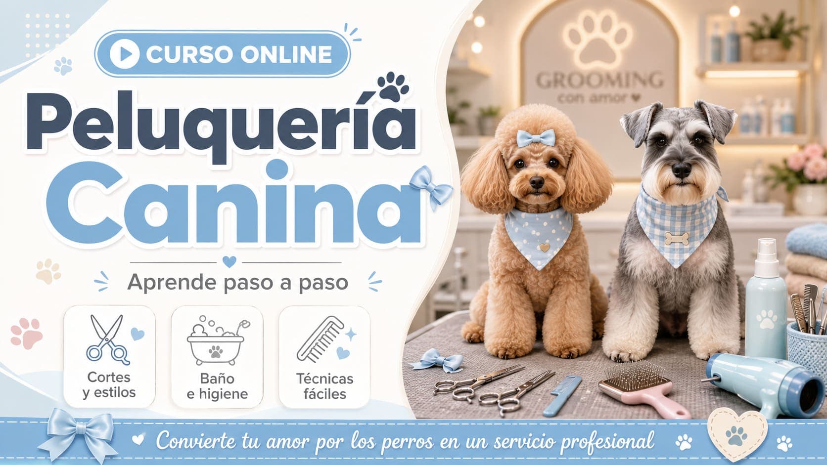 Curso Online de Peluquería Canina