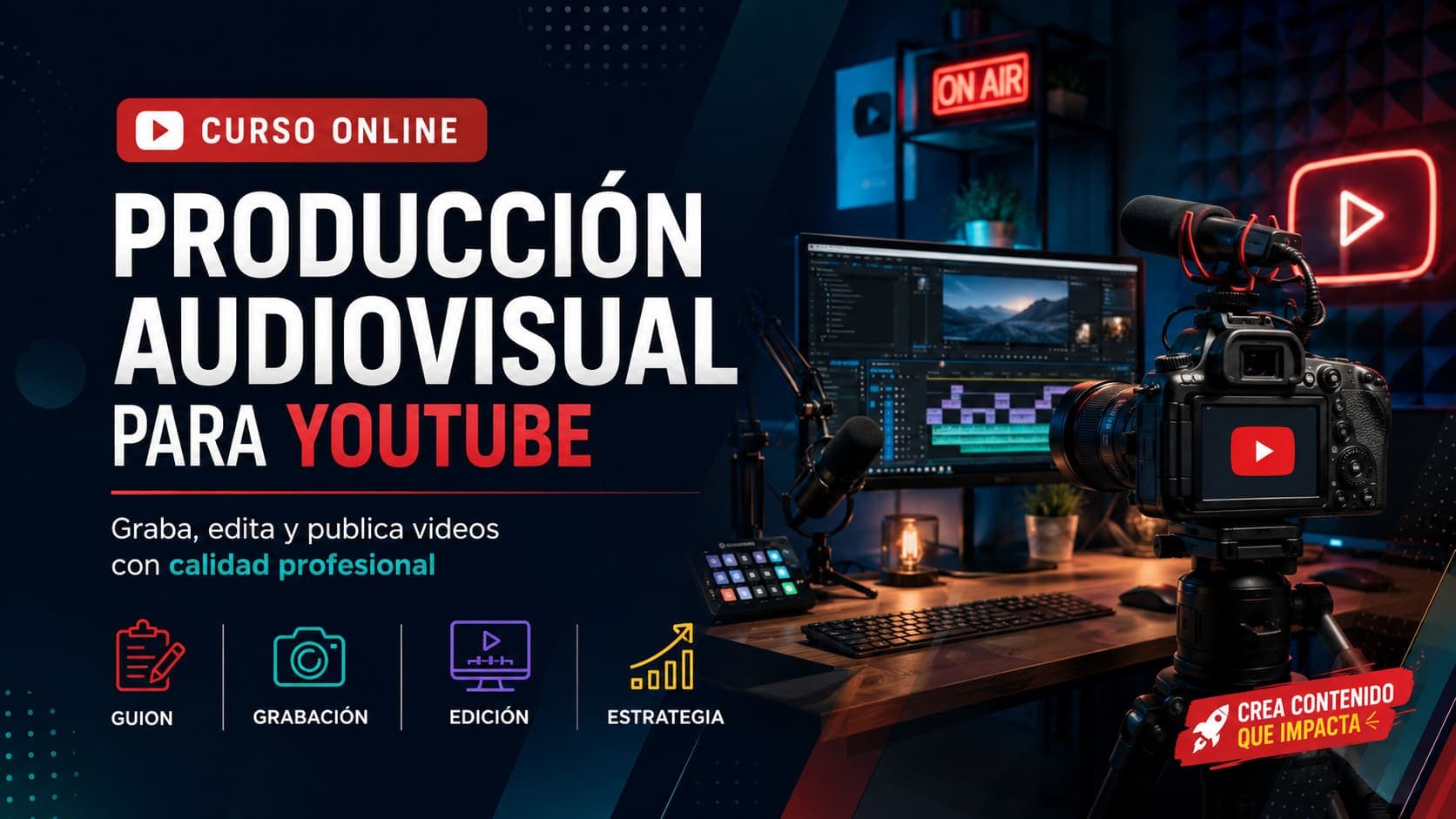 Curso Online de Producción Audiovisual para YouTube