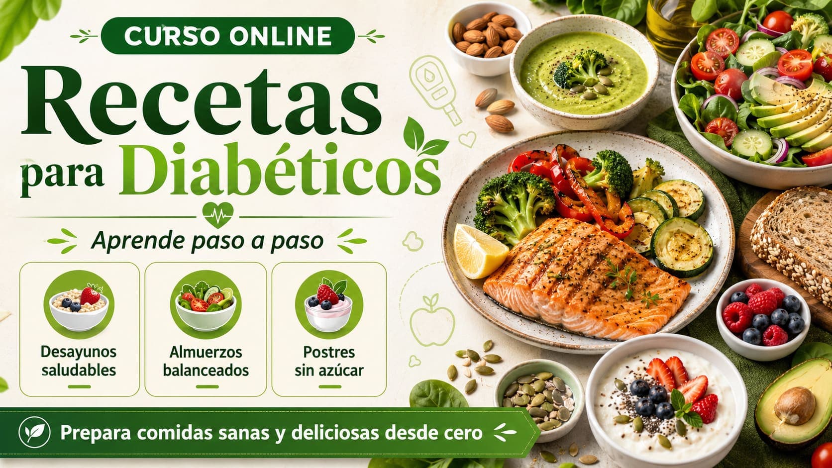 Curso Online de Recetas para Diabéticos
