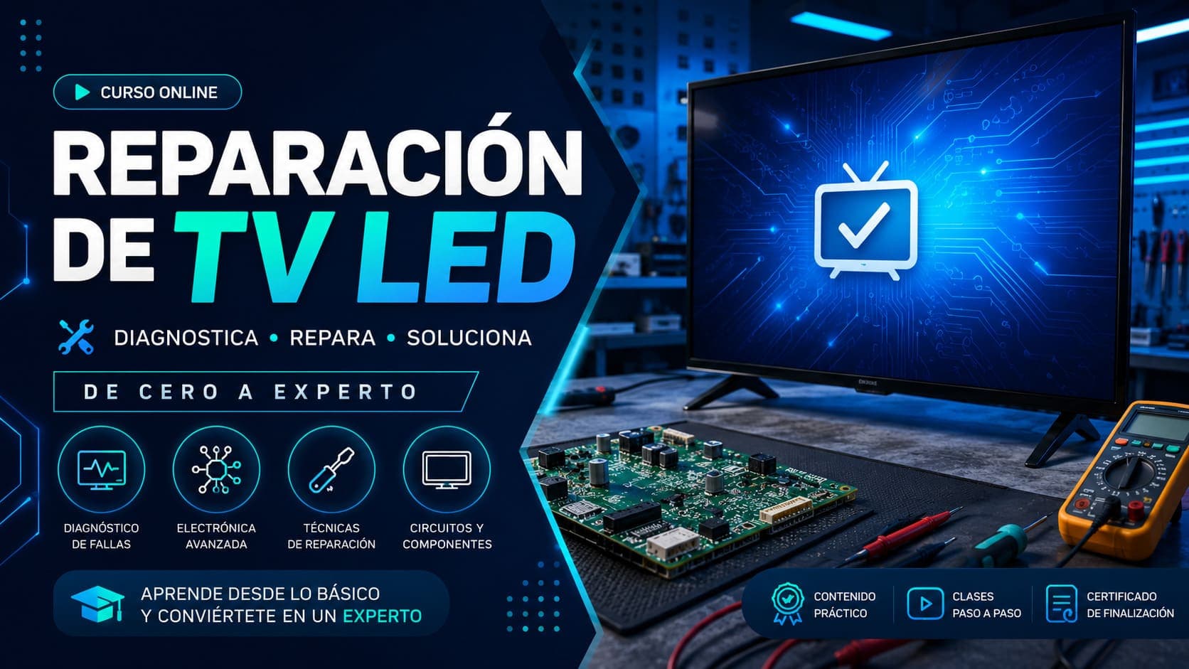 Curso Online de Reparación de TV LED