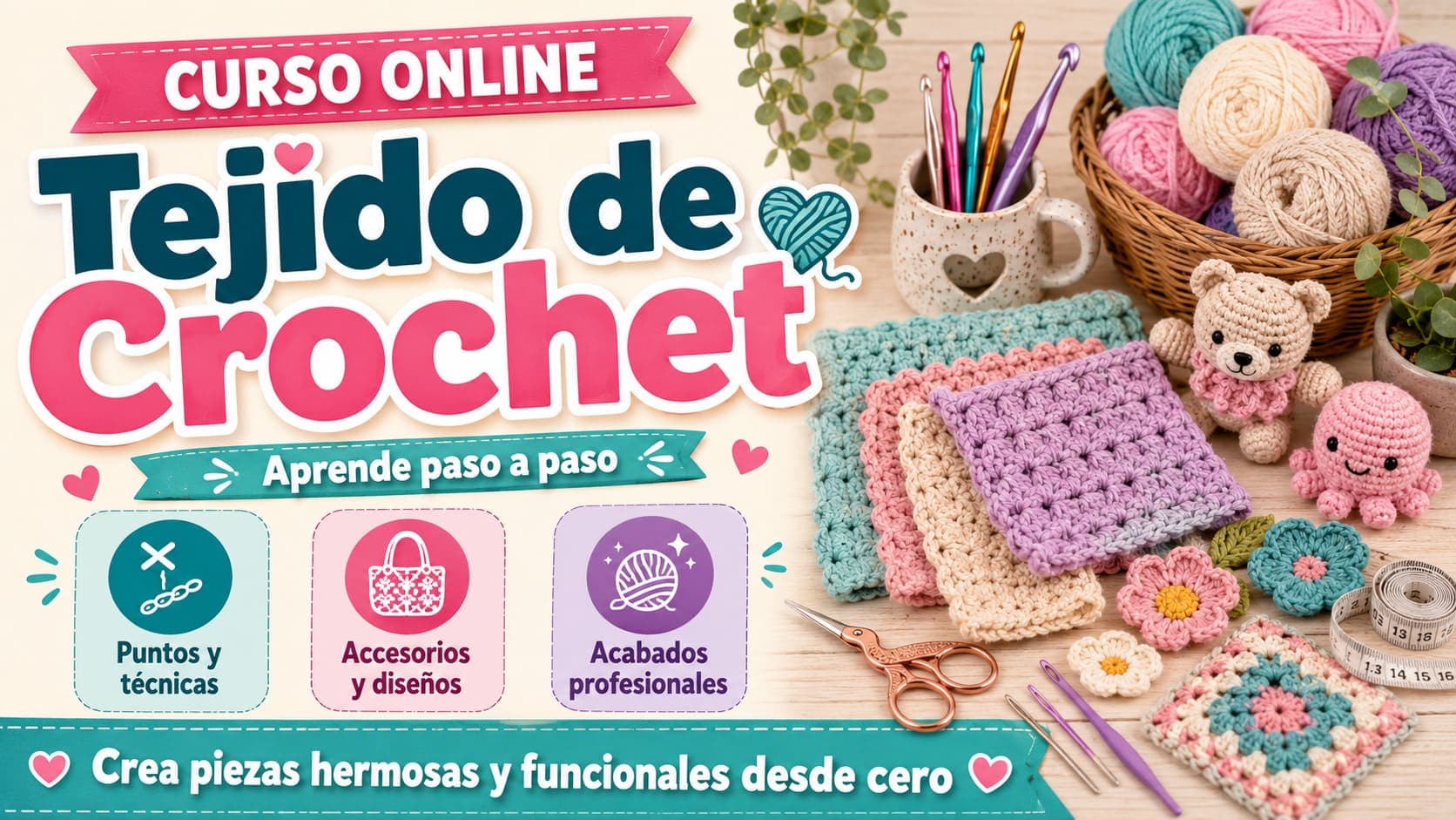 Curso Online de Tejido de Crochet