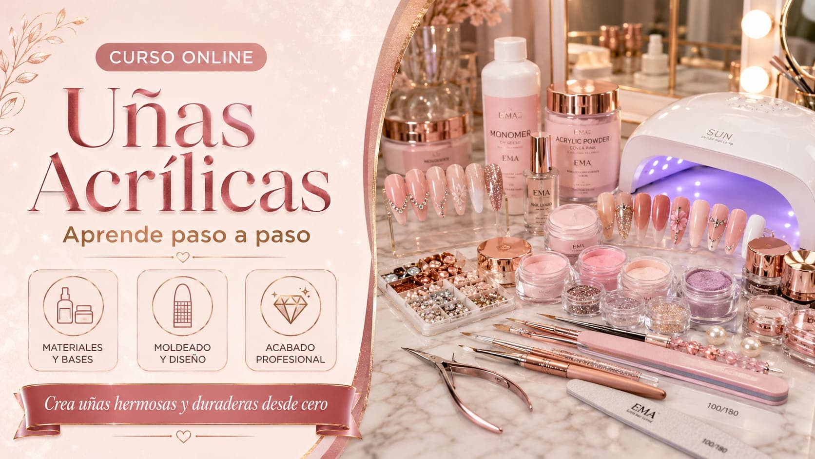 Curso Online de Uñas Acrílicas