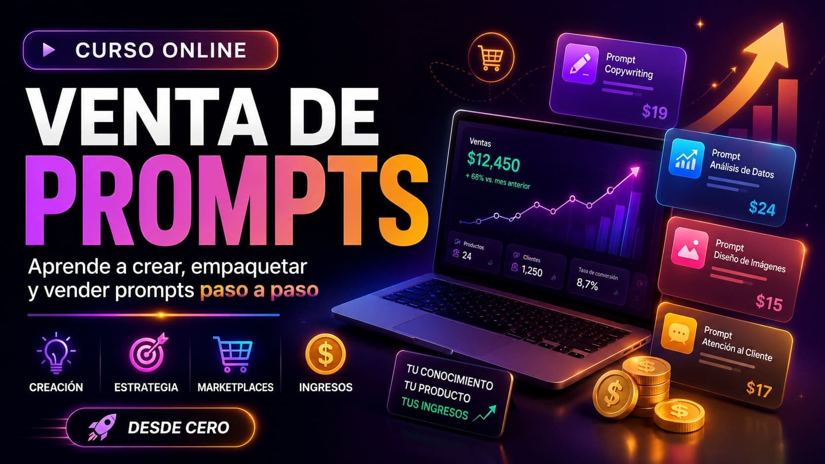 Curso Online de Venta de Prompts