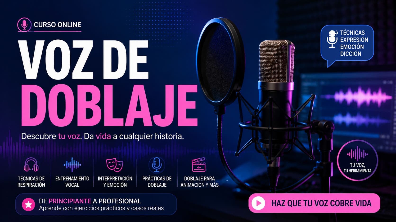 Curso Online de Voz de Doblaje