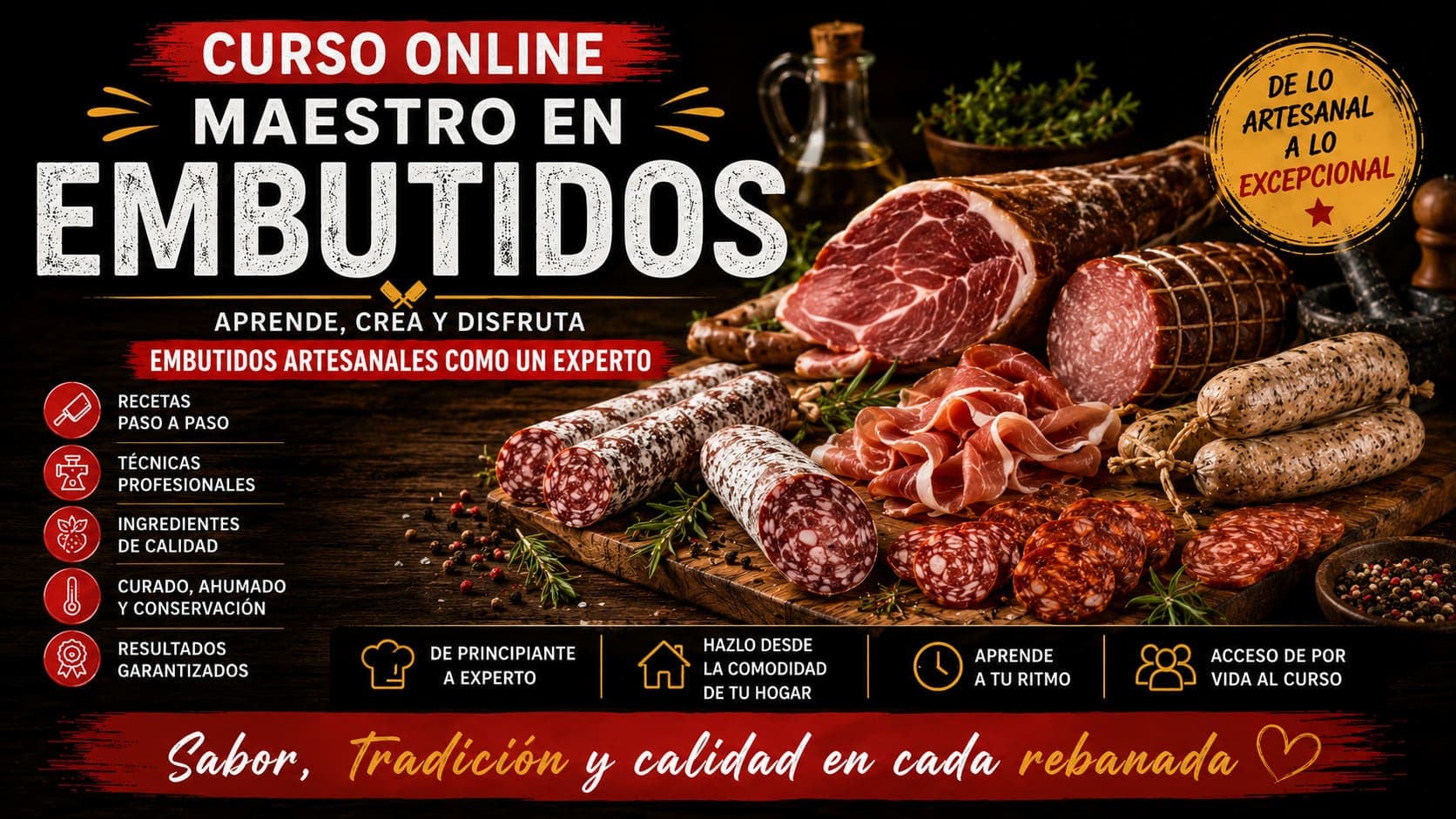 Curso Online Maestro en Embutidos