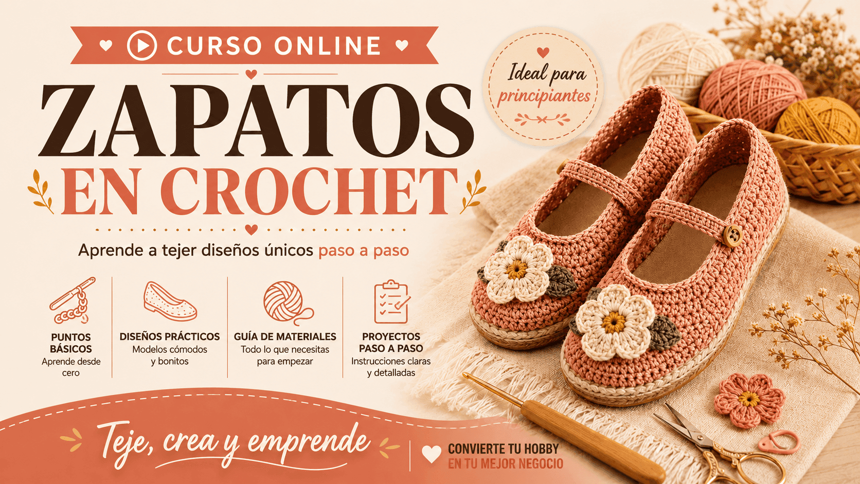 Curso Online Zapatos en Crochet