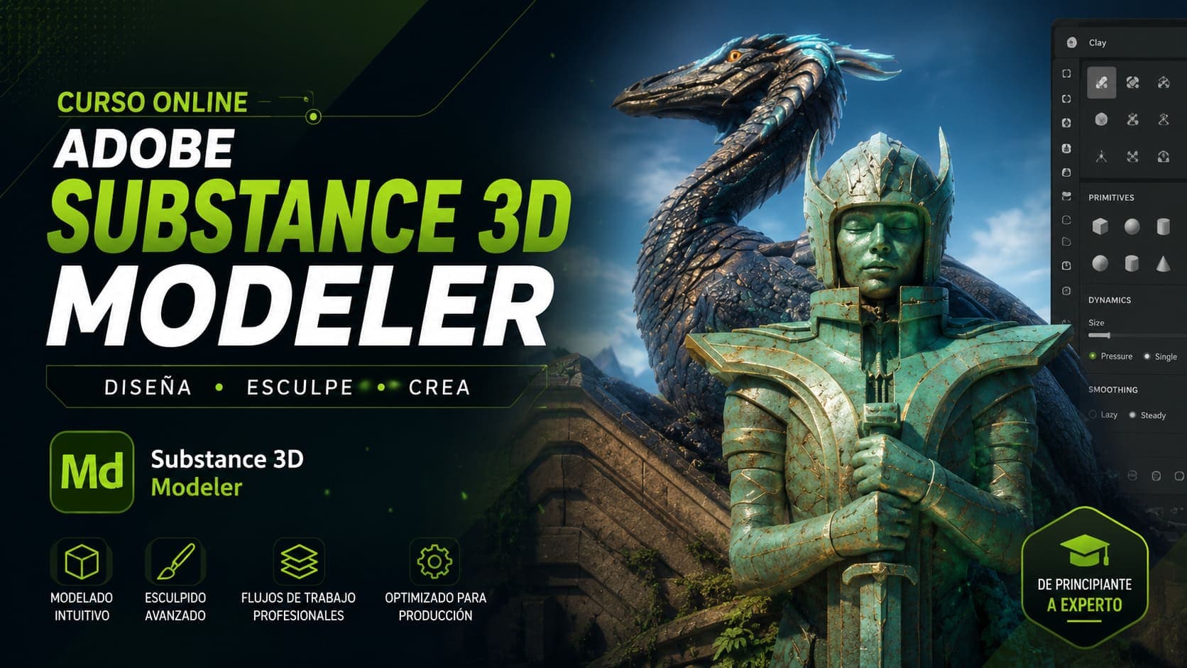 Masterclass: Adobe Substance 3D Modeler de Principiante a Experto